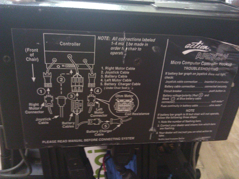 motor controller diagram for action arrow wheelchair